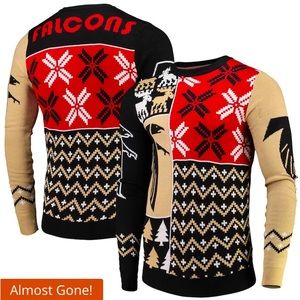 Men's Black Atlanta Falcons Retro Patch Sweater